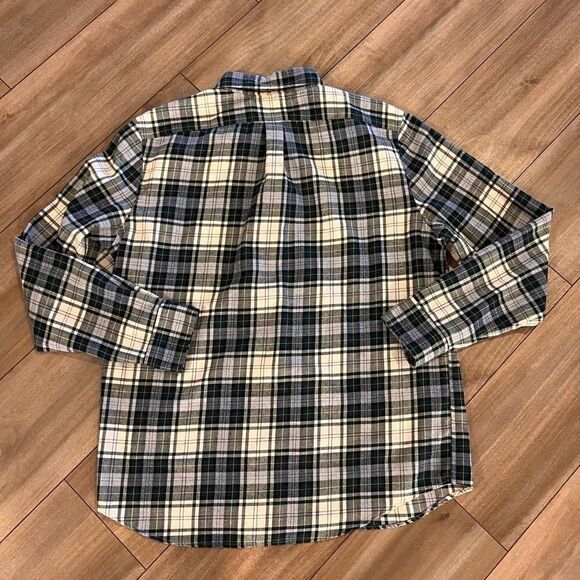 Vineyard Vines Blue Plaid Flannel Buttonup Shirt Men Large Bin B-56 - Picture 4 of 4